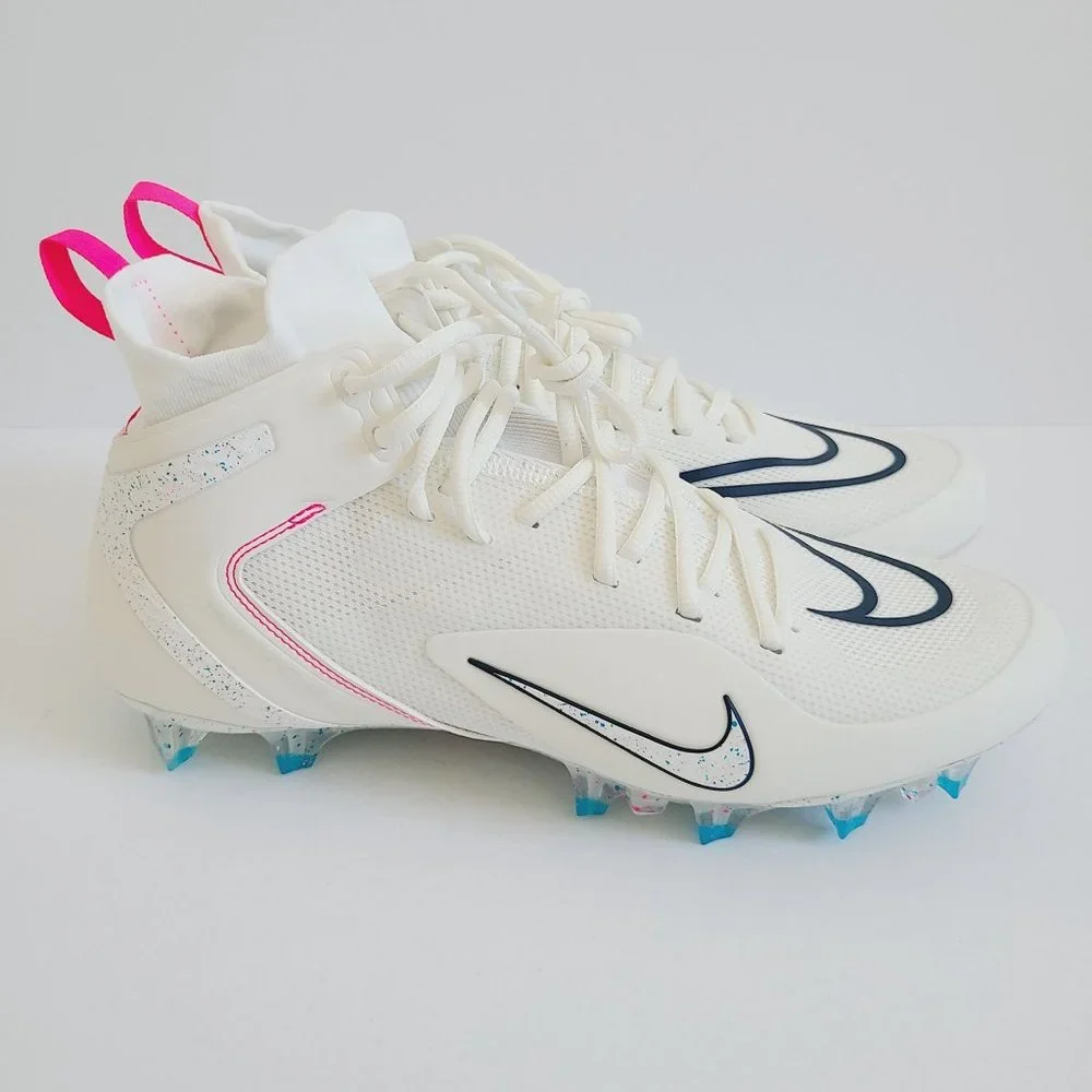 NEW Nike Alpha Huarache 8 Elite LAX Lacrosse Cleats CW4440-116 Size 9.5 Sail - Picture 3 of 8